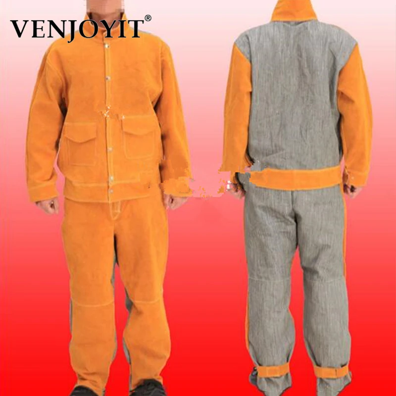 Cowhide Welding Protective Clothes Thermal Insulation Protection Suit |