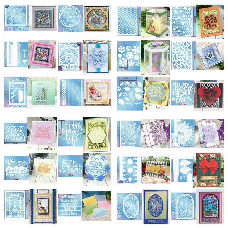 Слова буквы рамка цветок кружевные края окно бант металлические Вырубные штампы