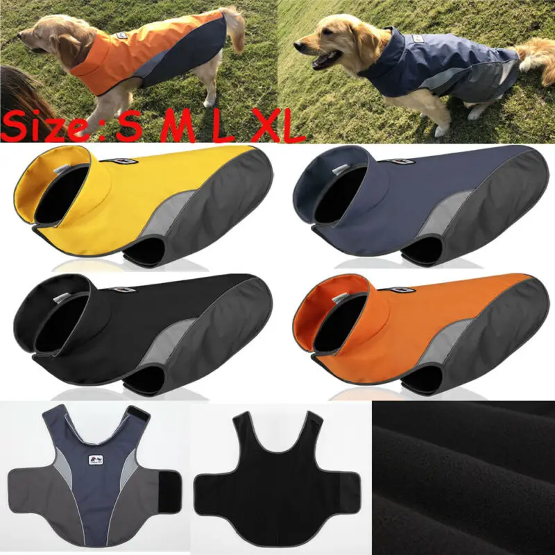 Водонепроницаемая теплая зимняя одежда для собак пальто жилет для собак Светоотражающая куртка для питомцев жилет для щенков Одежда для собак маленький/средний/большой