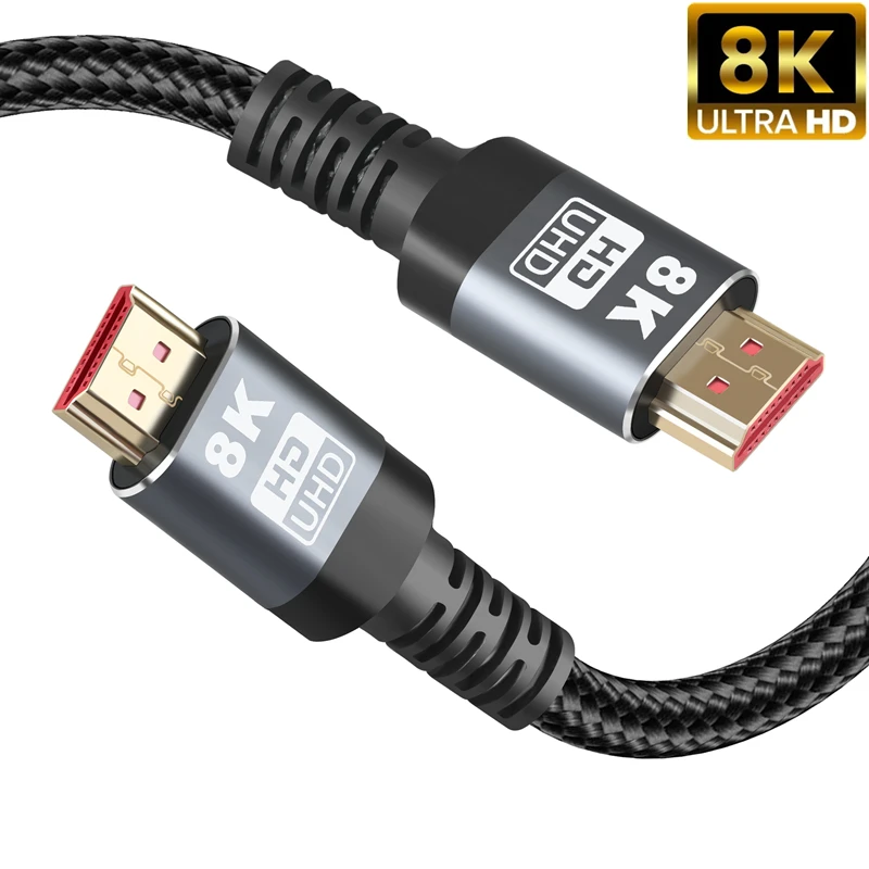 

1M 2M 3M HDMI Cable 8K 60 HZ 4K 120Hz 48Gbps for PS4 PS5 Xiaomi Apple TV Projectors 3D video cables for HDTV Splitter Switcher
