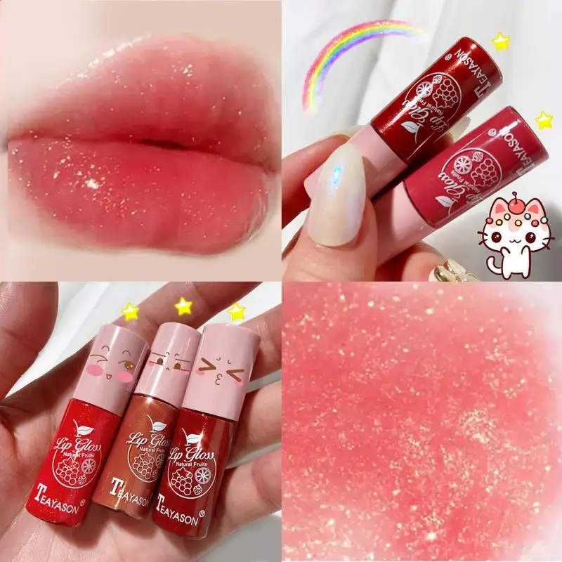 

Lip Glaze Mirror Surface Lip Gloss Tint Lips Lip Glaze Velvet Air Lip Glaze Non-stick Makeup Lipgloss Sexy Liquid Lipstick TSLM1