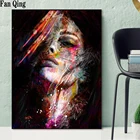 Алмазная вышивка, девушка, абстрактные стены, граффити, искусство, квадрат, Круглый, дрель, мозаика, стразы, украшение дома, алмазная живопись