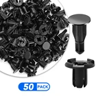 50 шт. диаметр 8 мм черные пластиковые автомобильные крепежи заклепки клипсы для автомобиля бампера двери панели крыла вкладыша фиксаторы