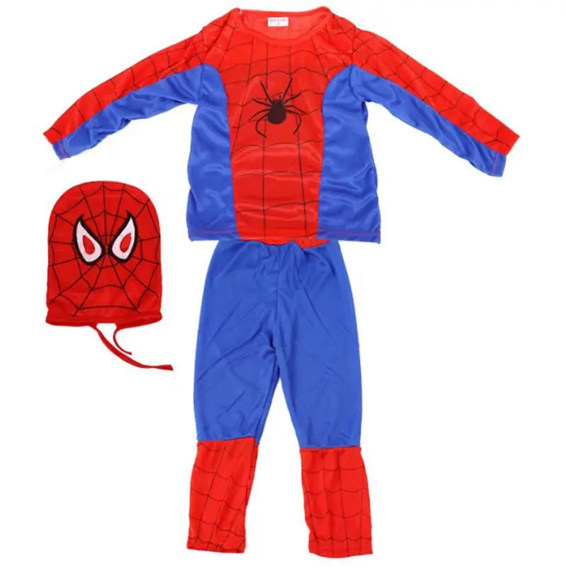 Kids Spiderman superhero Cosplay Costume Children Clothing Sets Long Sleeve Top+Pant+Mask Suit Halloween Party Toddler Baby |