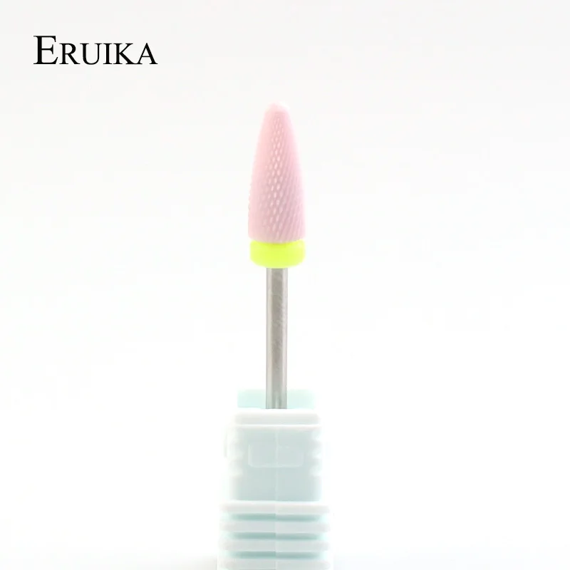 ERUIKA 1pc Pink Ceramic Nail Drill Bit Electric Rotary Milling Cutter Manicure Machine Accessory Nail Files Nail Salon Tools images - 6