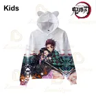 Kamado Tanjirou Nezuko Demon Slayer Japen аниме 3d толстовка с капюшоном для мужчин и женщин Harajuku куртка с длинными рукавами пальто подростковая одежда