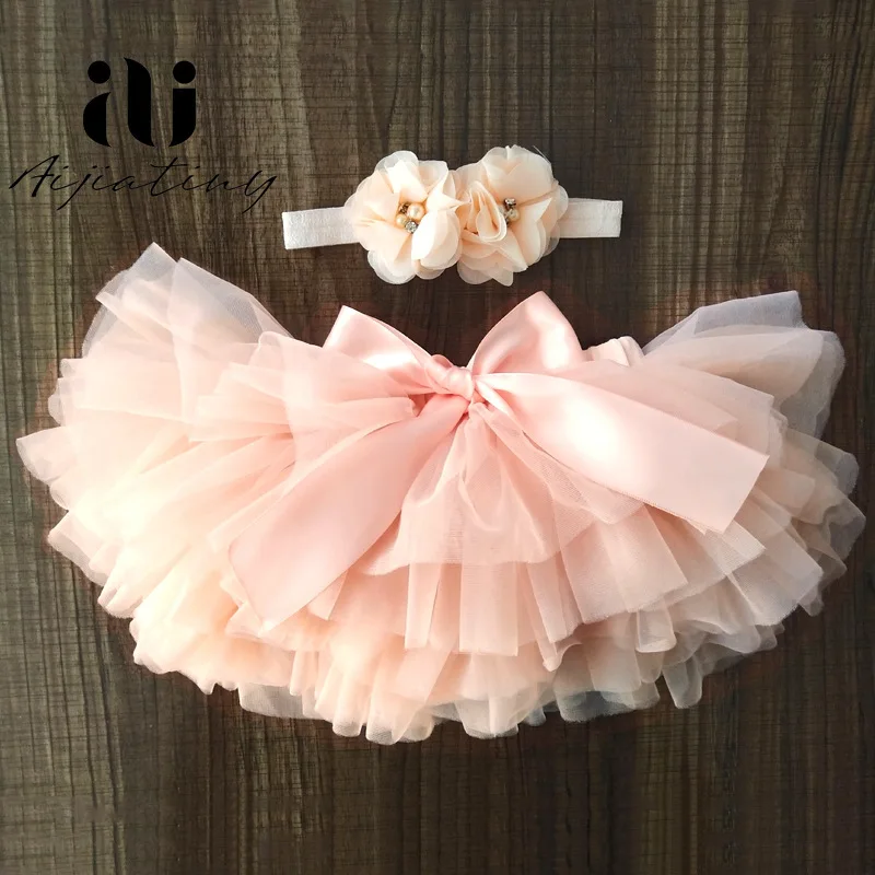 2 шт. тюлевые юбки и повязка на голову для новорожденных |