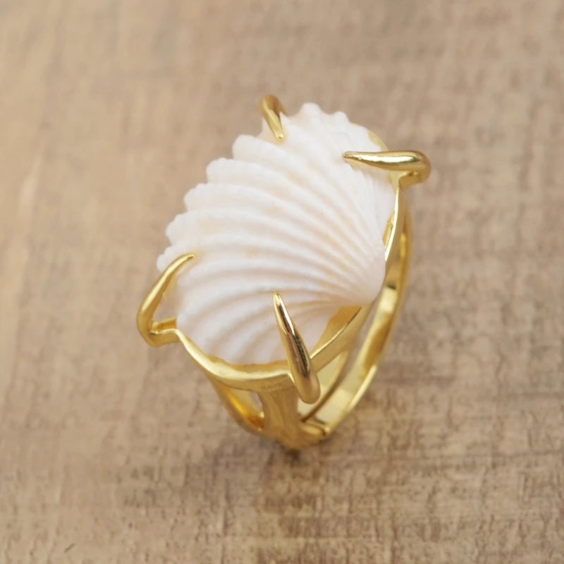 Прямая поставка кольца из ракушек Женское кольцо натуральной ракушки ювелирный