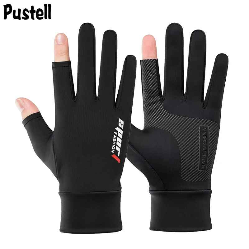 

Motorcycle Racing Gloves Ice Silk Non-Slip Breathable Outdoor Sports Fishing Gloves Touch Screen Thin Anti-UV Protective Gear