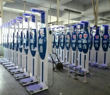 

Body analyzer electronic weighing scales with height measurement