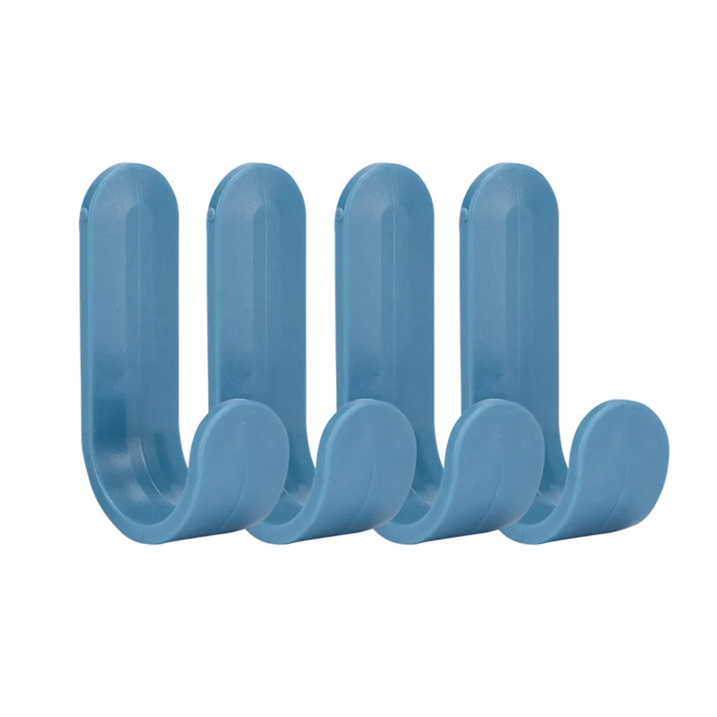 4 шт. прочная неисправная вешалка для полотенец без следов|Крючки и направляющие|