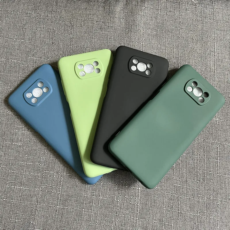 Чехол для Xiaomi Poco X3 NFC высококачественный мягкий матовый чехол из жидкого силикона