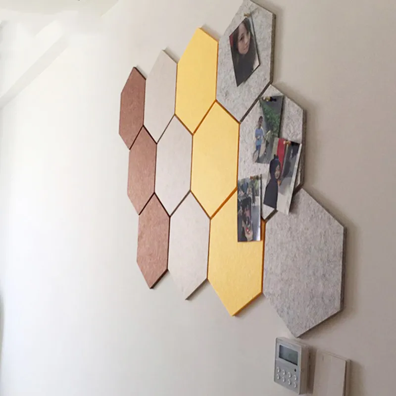 Самоклеящаяся Шестигранная фетровая настенная пластина WS101 с клеем для задней