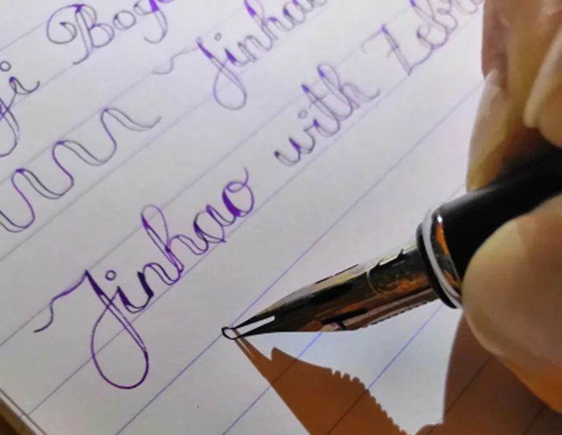 Jinhao G перо металлическое модифицированное Caneta каллиграфия круглый корпус цветок корпус английская перьевая ручка канцелярские принадлежности заменитель dip Ручка 450/599