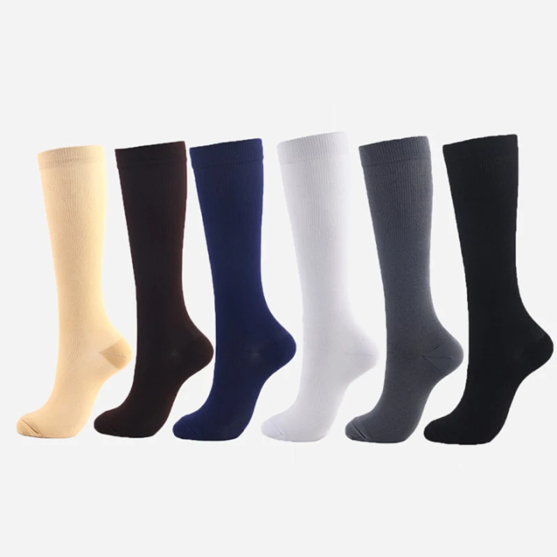 

Compression Stockings Blood Circulation Promotion Slimming Compression Socks Anti-Fatigue Comfortable Solid Color Socks