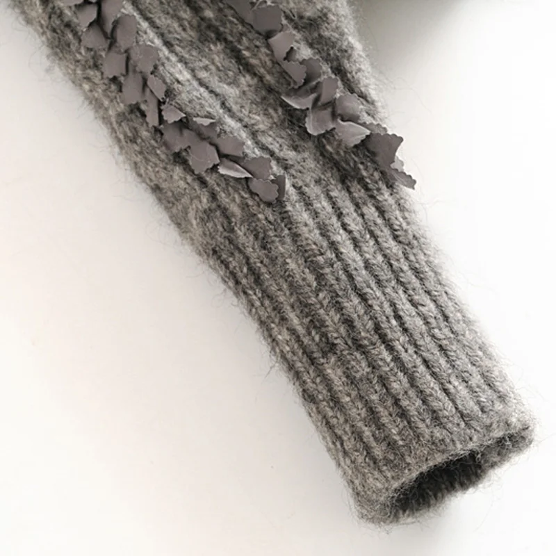 Женский жаккардовый кардиган винтажный однобортный свитер с V образным вырезом и