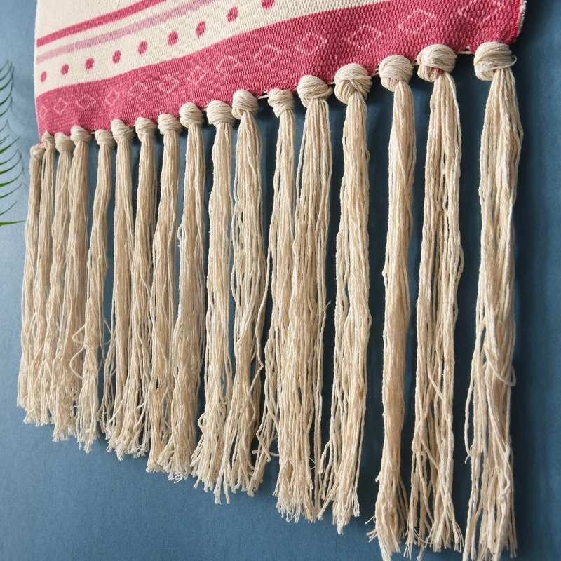 

Tassel Bohemian Macrame Woven Wall Hanging Handmade Knitting Tapestry Home Office Wall Decoration Tapestry Wall Hanging