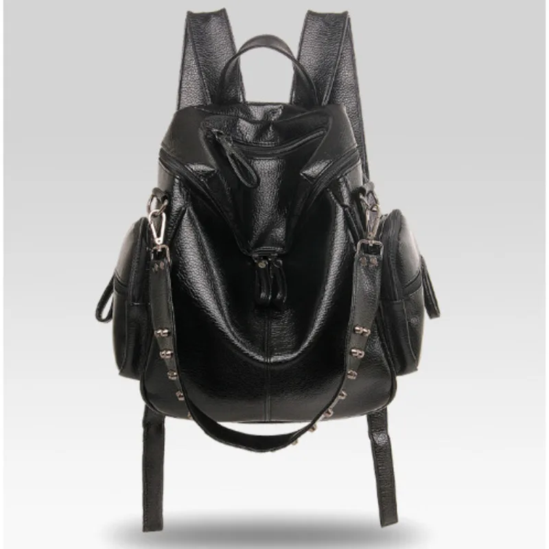 Модный женский рюкзак простой высококачественный кожаный на плечо для женщин