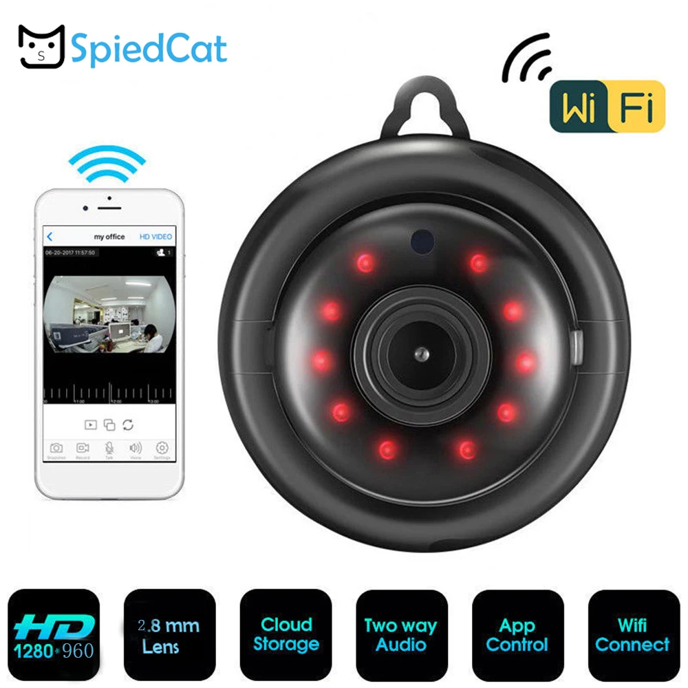 Wi Fi мини беспроводная IP инфракрасная камера ночного видения Домашняя