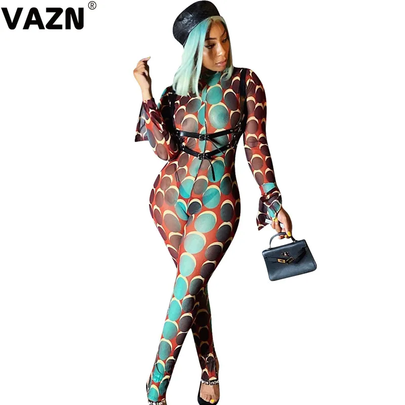 Комбинезон с длинным рукавом на молнии в коричневый горошек для - Цена: 1345.82