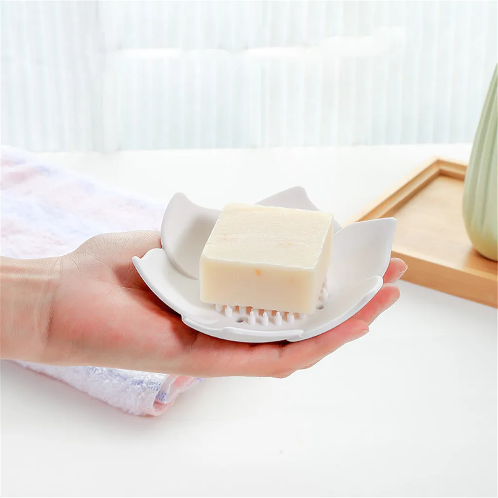 Модная Цветочная мыльница 2019 силиконовая присоска настенная для хранения ванной