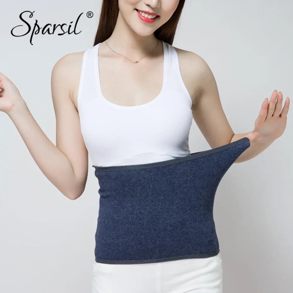 

Sparsil Women Autumn Thin Elastic Cashmere Knit Cummerbunds Waist Back Support Fitness Female New Warm ColdProof Slimming Shaper