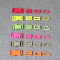 1setlot 25mm webbing plastic release buckle strap belt buckle d ring adjuster for bag pet dog collar necklace sewing accessory