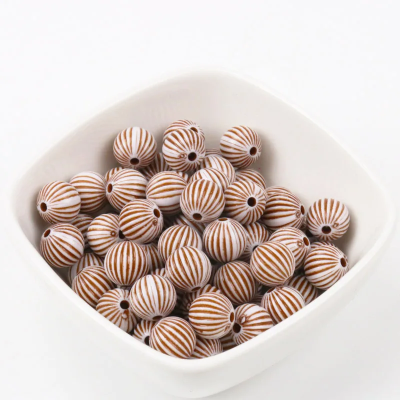 

Оптовая продажа, 10 мм, 50 шт., коричневого цвета, с линией, акриловые Круглые бусины-разделители, для самостоятельного изготовления ювелирных ...