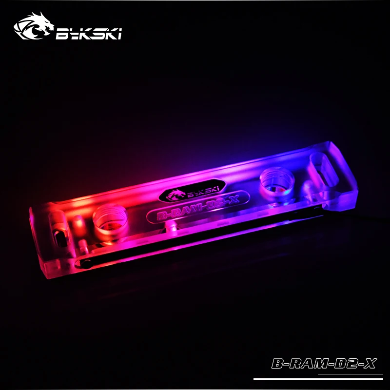 Bykski 2 канала RAM водный блок память акриловая медь теплоотвод охладитель RGB RBW