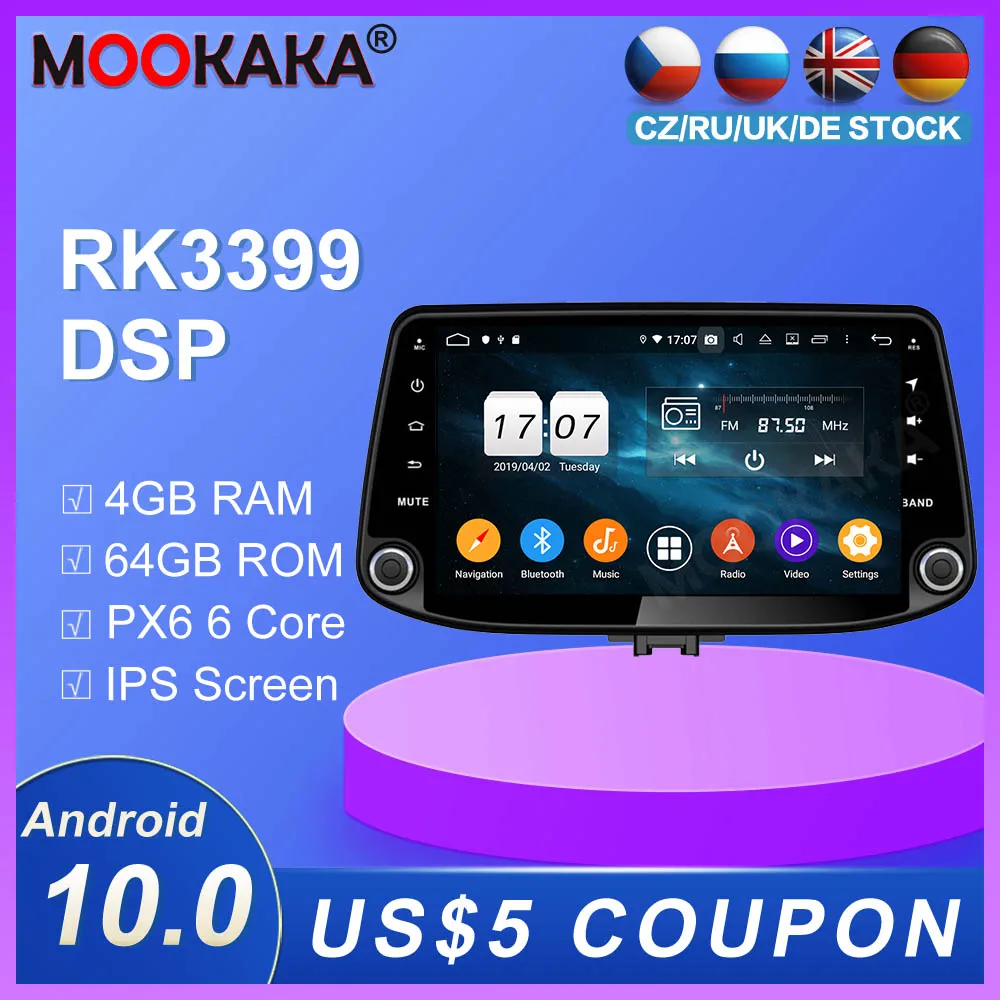

4+64G Android 10.0 Car Multimedia Player For Hyundai i30 2017 2018 car GPS Navigatio Radio stereo IPS Touch screen head unit DSP