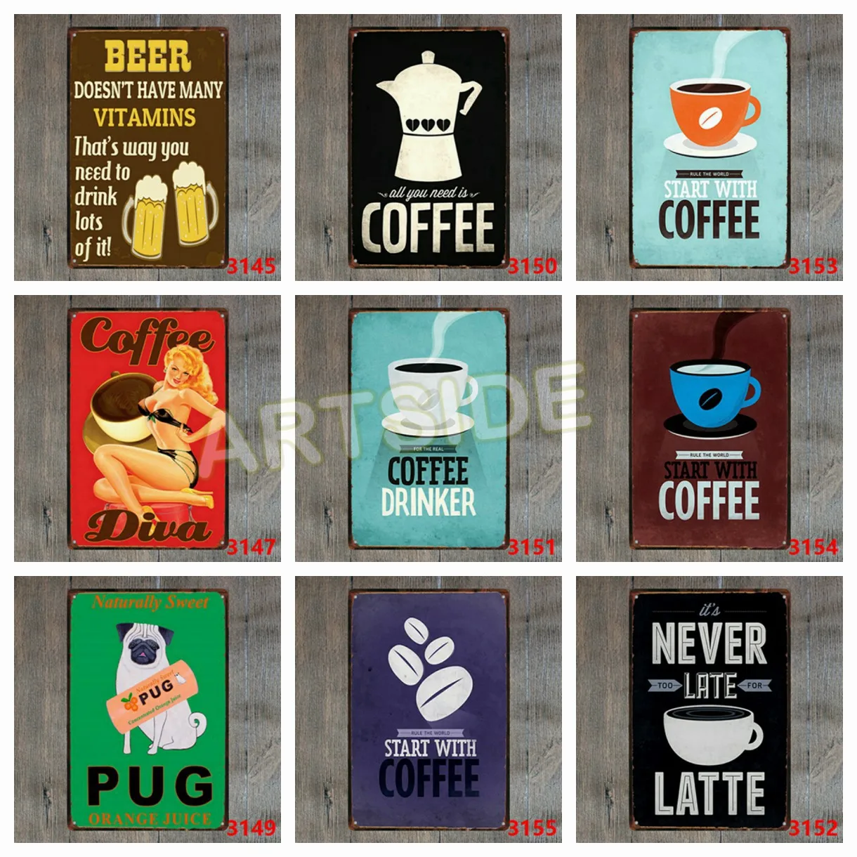 Металлическая Жестяная Вывеска старт с кофе декор для бара паба дома винтажный