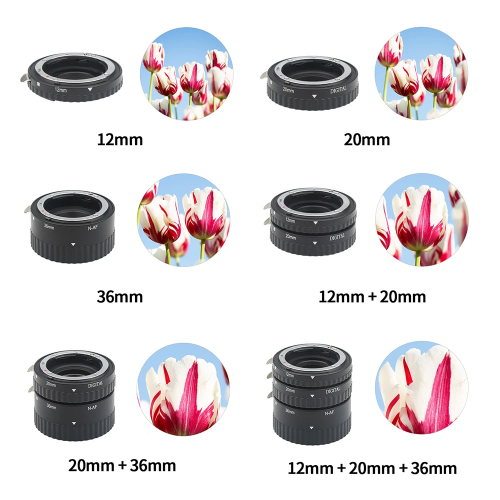 Удлинительное Кольцо SHOOT с автофокусом для камеры Nikon D7200 D5600 D5500 D5300 D3400 D3200 D3100 D7100 D90
