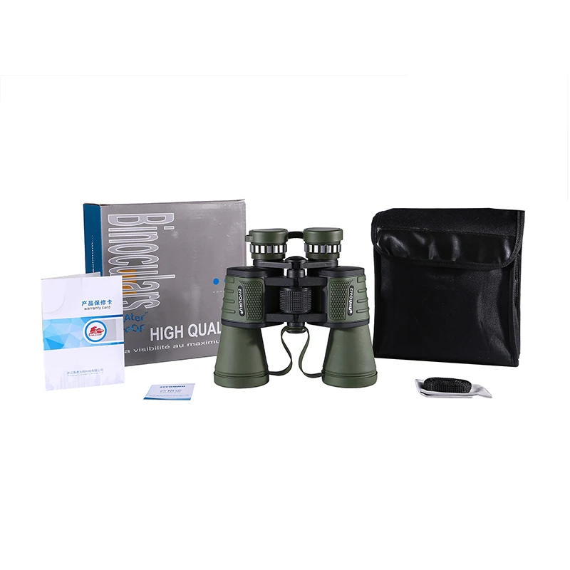 

High-Powered 20X50 Porro Prism FMC Coated Optics Binoculars for Bird Watching,Sports,Concerts,Hunting,Hiking,Travel (Dark Green)