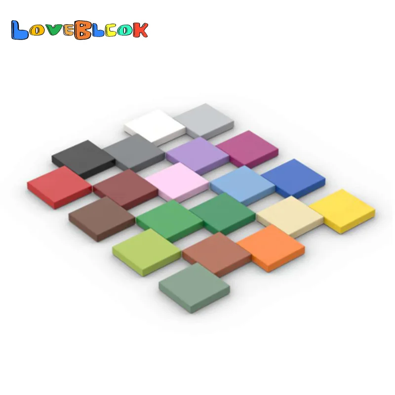LoveBlock Tile 2x2 с пазами плоские строительные блоки сборы MOC технические детали