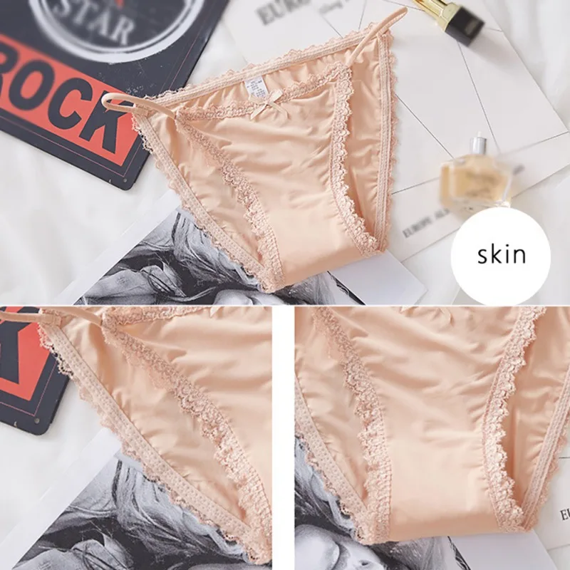 

Ladies Bow Panties Underwear Women Low Waist Panties Girls Lace Briefs Lingeries