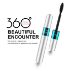 Тушь для ресниц из шелкового волокна 4D 2 в 1, Водостойкая тушь для наращивания ресниц, черные густые удлиняющие ресницы, корейская косметика