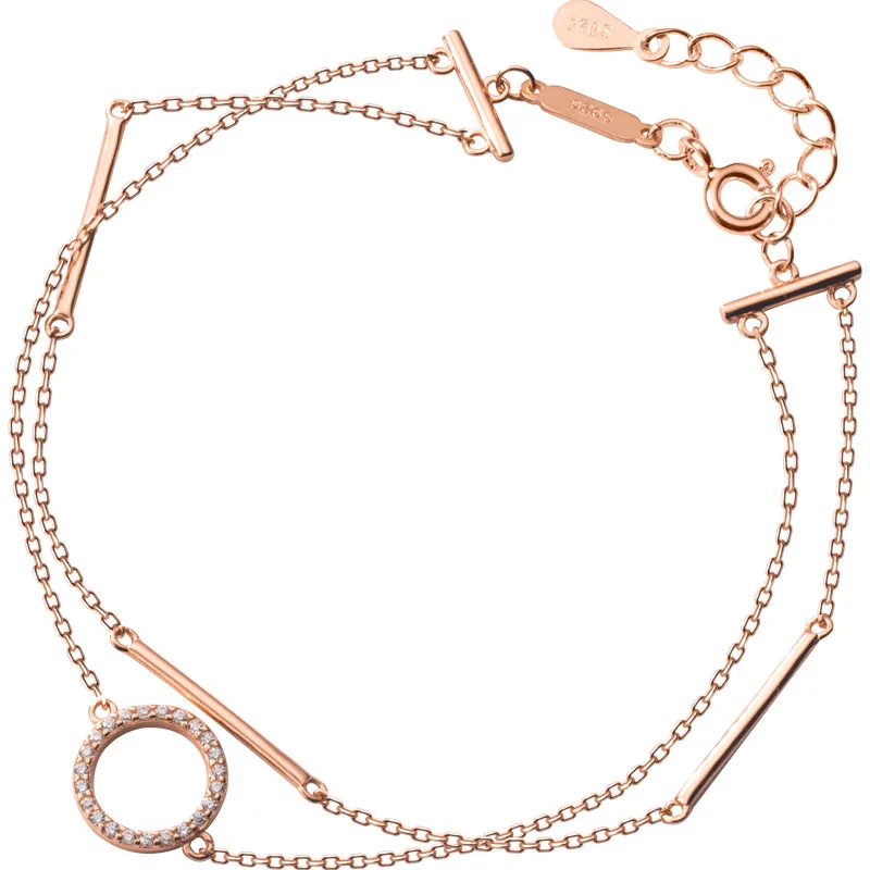 Женский Круглый браслет из серебра 100% пробы с фианитами | Украшения и аксессуары