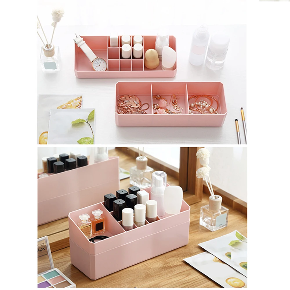 Двухслойный держатель для макияжа с ящиком многофункциональные настольные