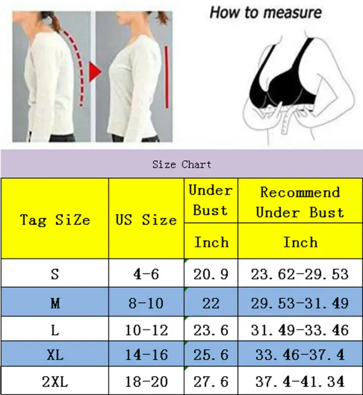 

Meihuida Women Back Brace Shoulder Support Belt Vest Bra hunchback Posture Corrector BodyShape