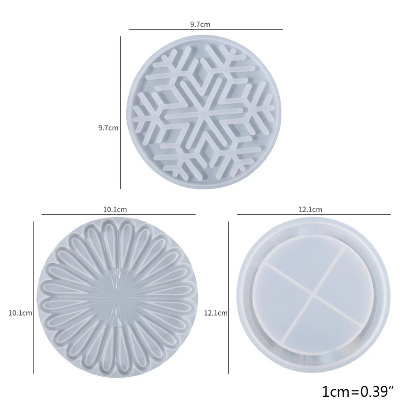 

Coaster Epoxy Resin Mold Round Cup Mat Storage Box Silicone Mould DIY Crafts Ornaments Home Decorations Casting Tool