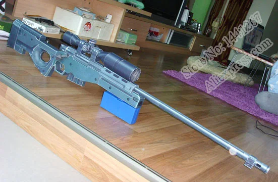 Бумажная модель пистолета Современная снайперская винтовка AWP 1:1 пропорция 3D