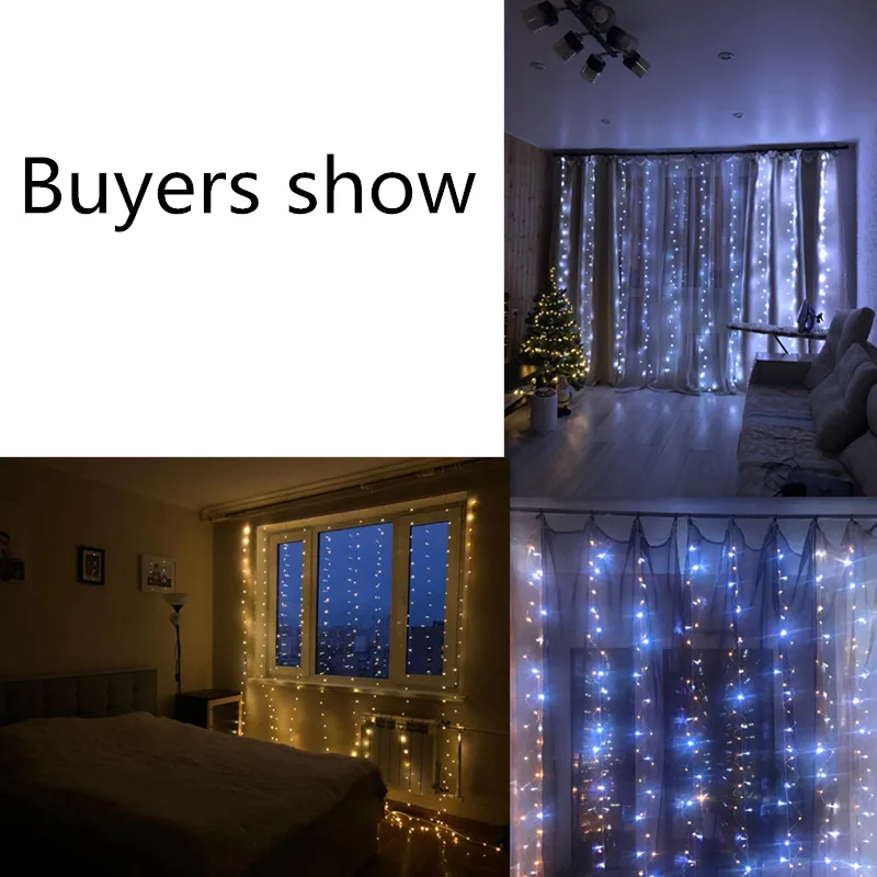 

3M LED Wedding Garland Fairy Lights String Lights for Curtains/Home/Bedroom Decoration for Hoom Birthday Party Holiday Lights