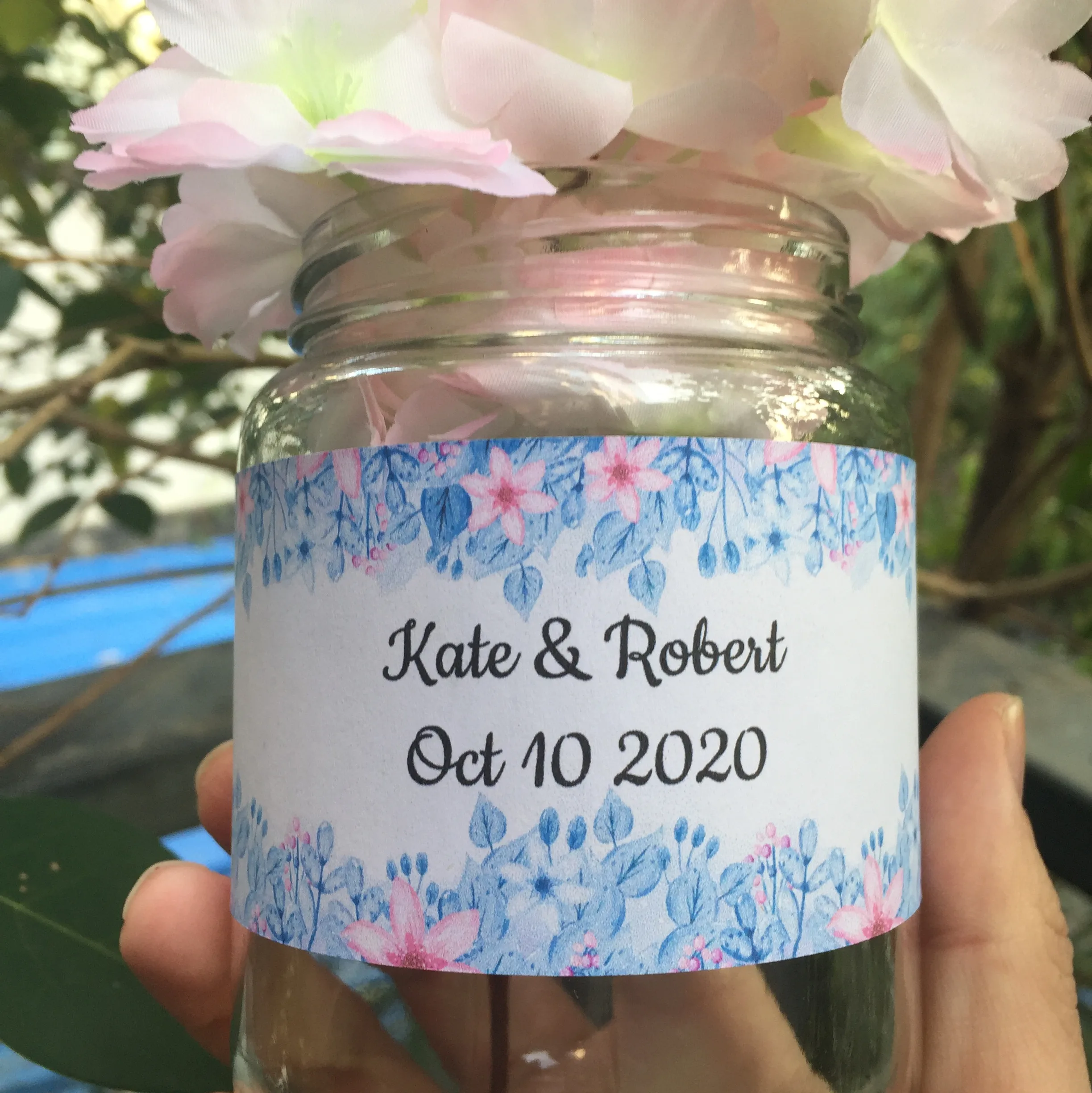 Индивидуальное имя и дата свадебные наклейки на бутылки с водой индивидуальная