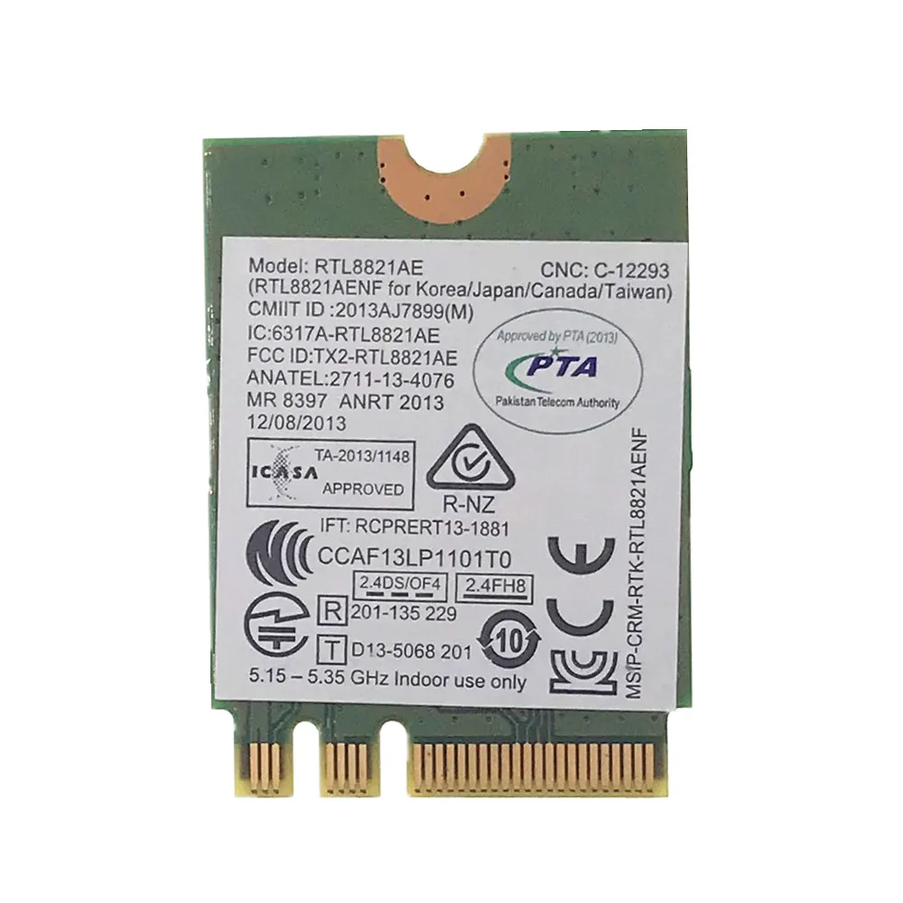 RTL8821AE 802.11ac 433 Мбит/с Поддержка Bluetooth 4 0 NGFF M.2 WLAN Wi-Fi адаптер карта 00JT454 для Lenovo M600 M700