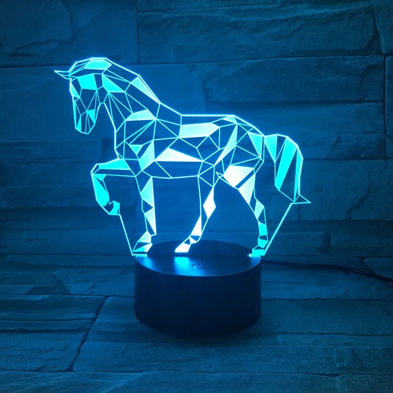 

LED Desk Lamp 3D Unicorn Night Light Plug In Acrylic Nightlight Home Room Party Atmosphere Decor APP Control Kids Holiday Gift