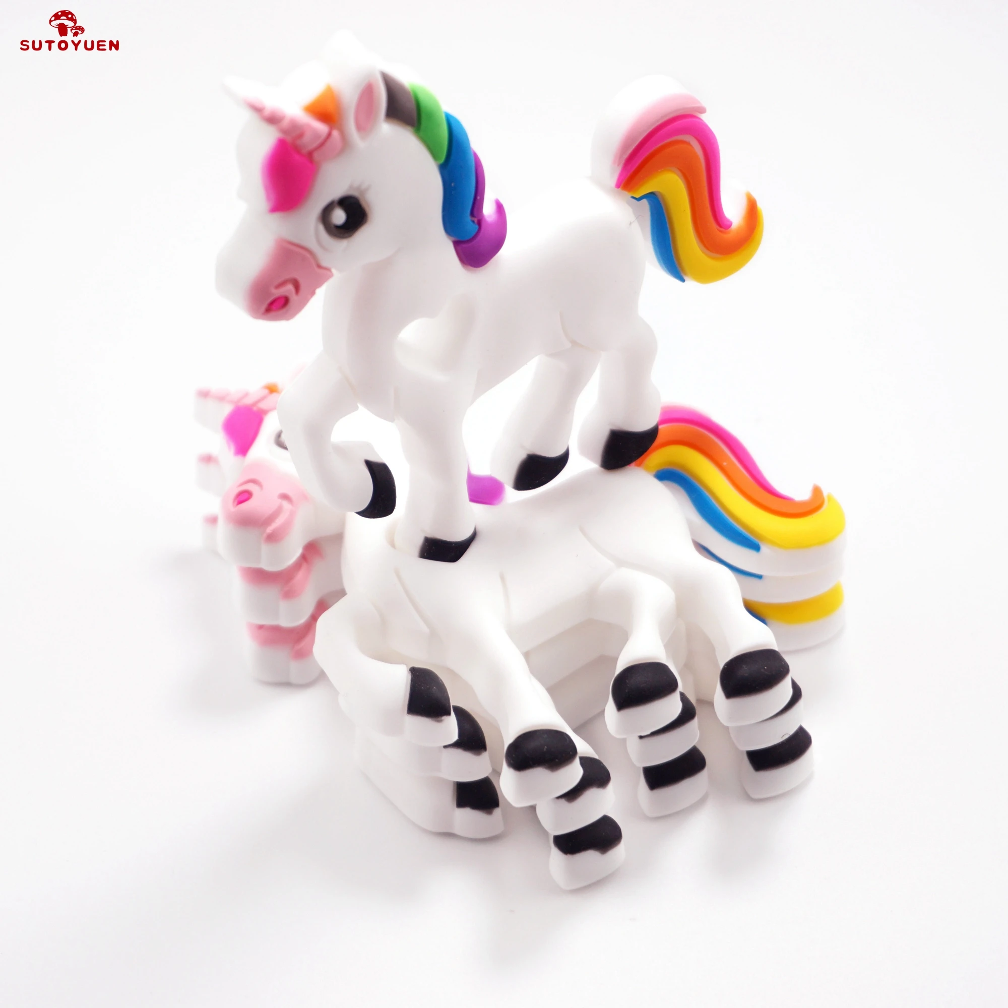 20PCS BPA Free Silicone Beads Unicorn Teether DIY Teething Pendant Necklace Sensory Toy Accessories Food Grade Baby Teethers | Мать и