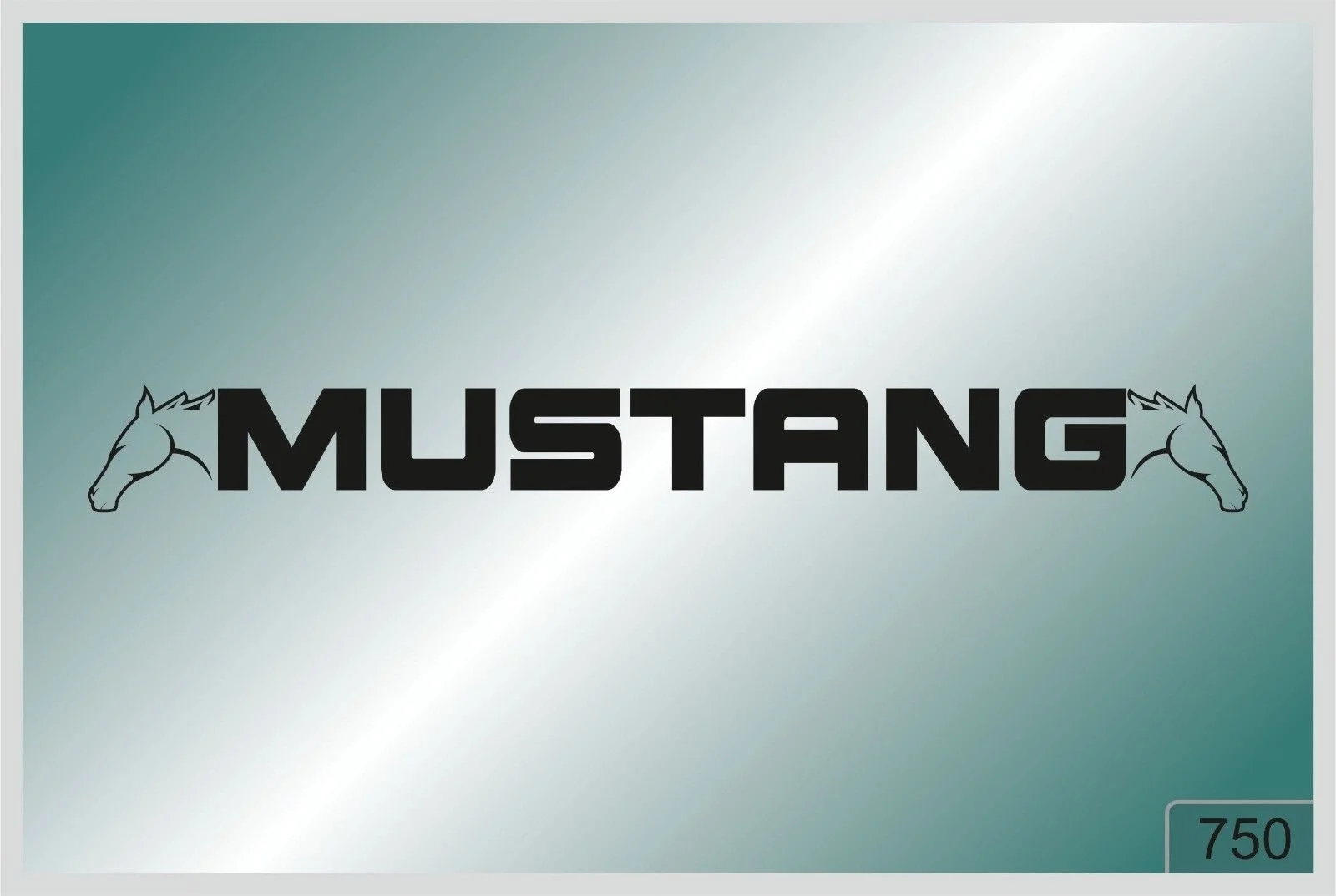 

MUSTANG HORSE x2 pcs. stickers - HIGH QUALITY DECALS different colors 750