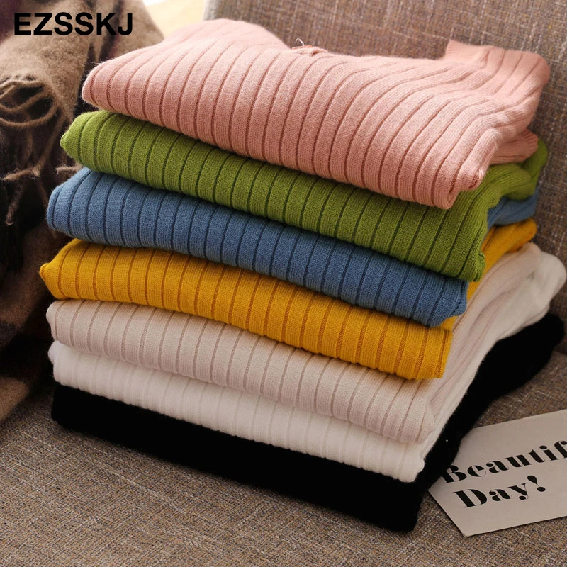 2020 autumn winter thick Sweater Pullover women long sleeve Fashion O-Neck bling Button chic knit sweater top | Женская одежда
