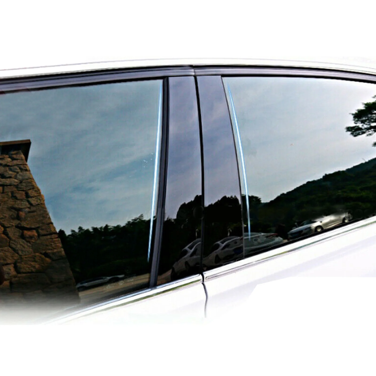 Areyourshop 8 шт. комплект черный стойки крышка двери отделка окна для Honda Civic 2012- 4dr отделка по центру автозапчасти