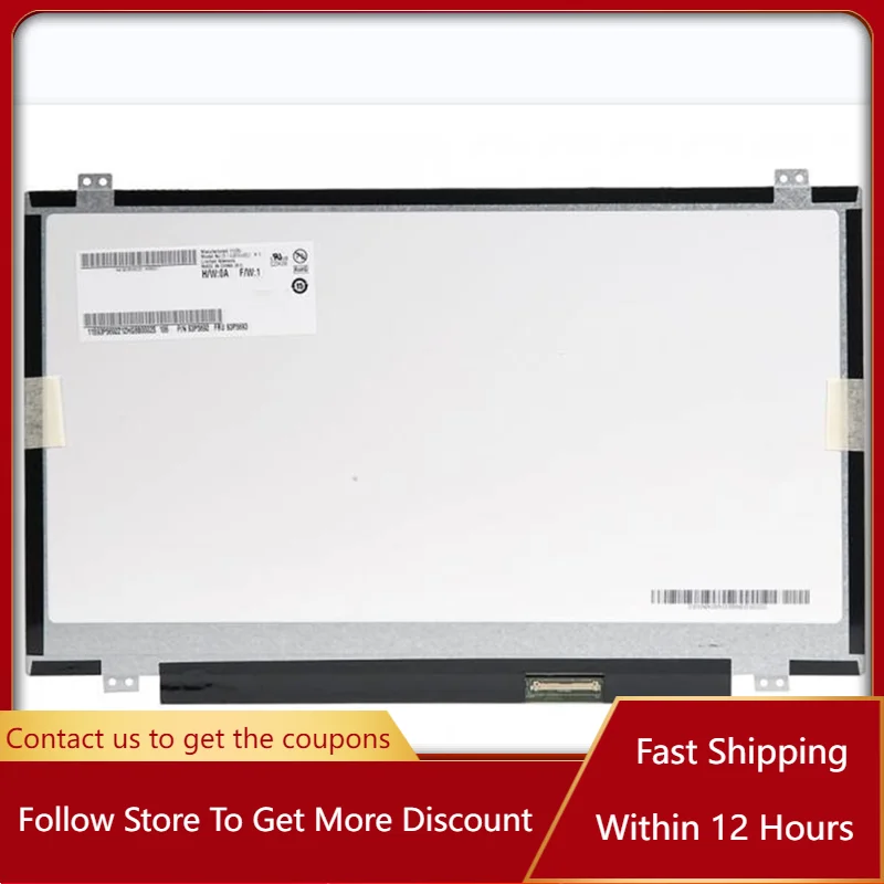 14 Inch B140XTN06.0 LED LCD Screen HD 1366*768 EDP 40Pin Laptop Replacement Display Slim Panel